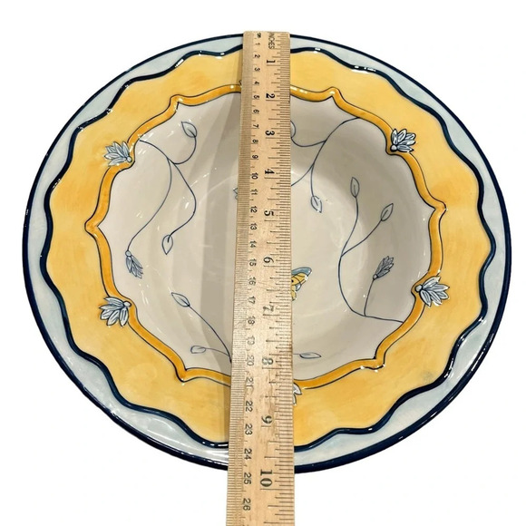 Fitz and Floyd Mirabelle 10” Pasta Bowl Butterfly New - Picture 4 of 6